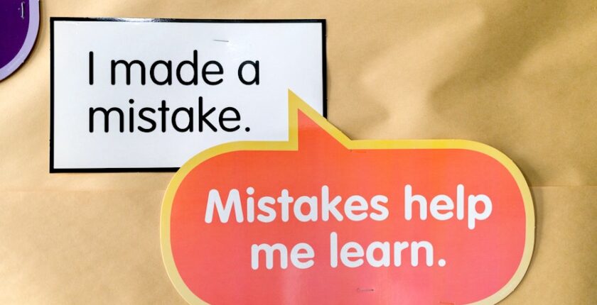 Mistakes can help you learn poster.