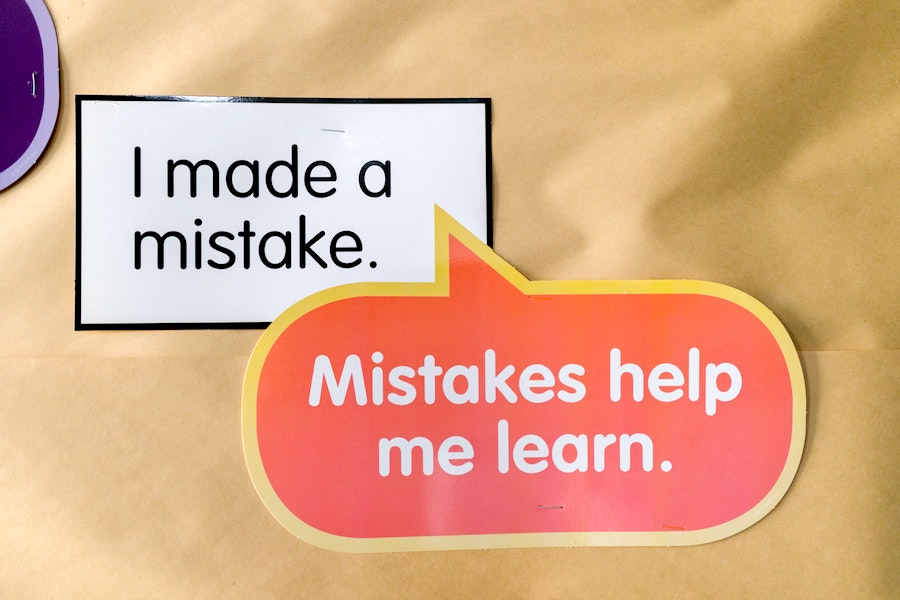 Mistakes can help you learn poster.