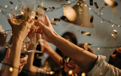 A toast on New Year's Eve.
