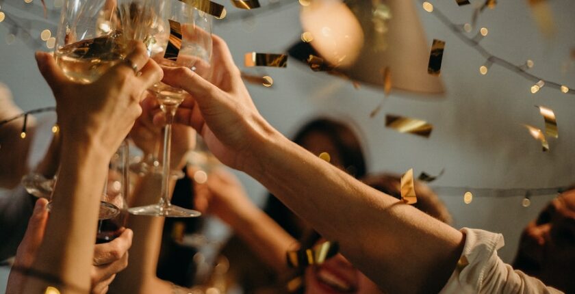A toast on New Year's Eve.